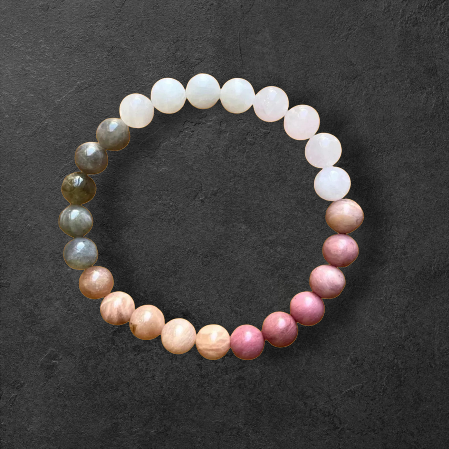 Self-Love Crystal Elastic Bracelet β Beaded Natural Stones for Confidence, Healing & Inner Peace