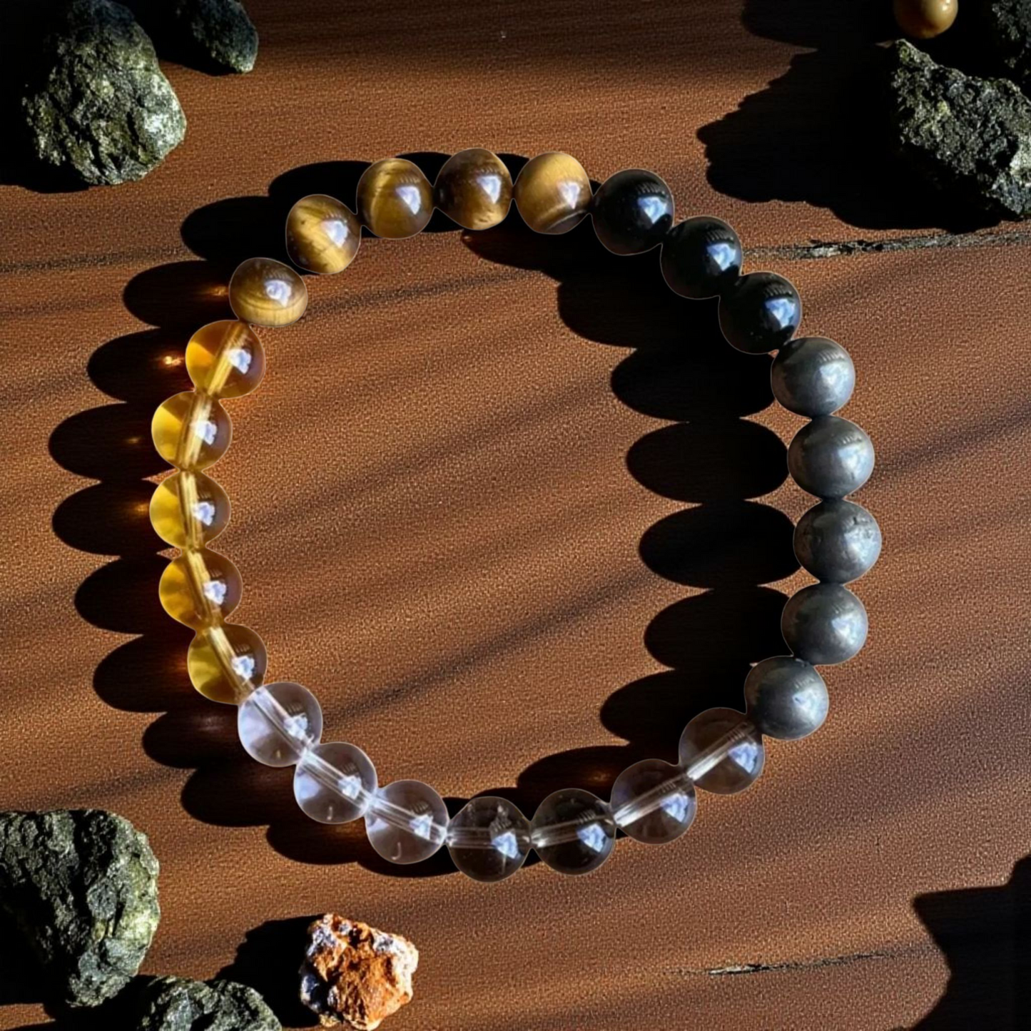 Road Opener & Love Spell Crystal Elastic Bracelet ā Beaded Stones for New Beginnings, Romance & Energy Clearing