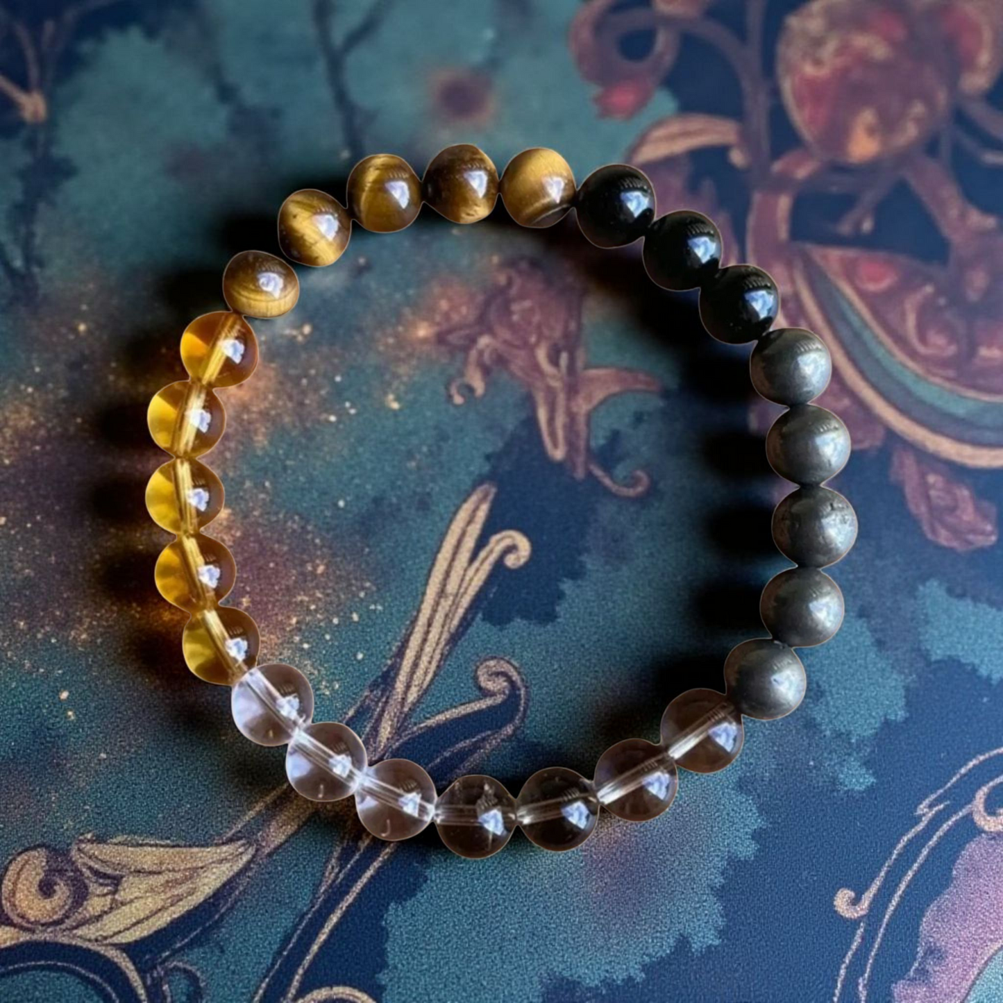 Road Opener & Love Spell Crystal Elastic Bracelet ā Beaded Stones for New Beginnings, Romance & Energy Clearing