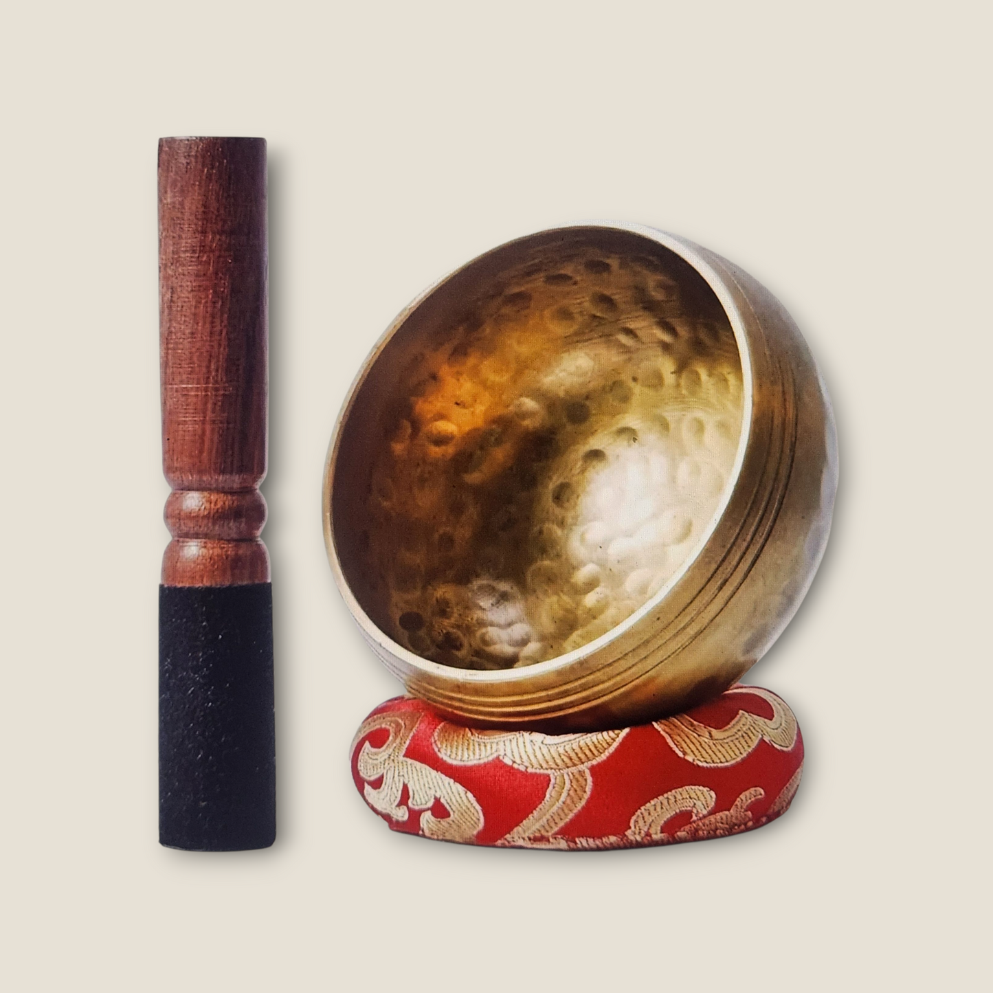 Handmade Tibetan Singing Bowl Gift Set - for Meditation, Sound Healing & Chakra Balancing-Includes Mallet & Cushion